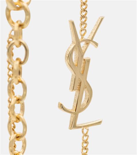 bracelet yves saint laurent femme cuir|ysl interlocking bracelet.